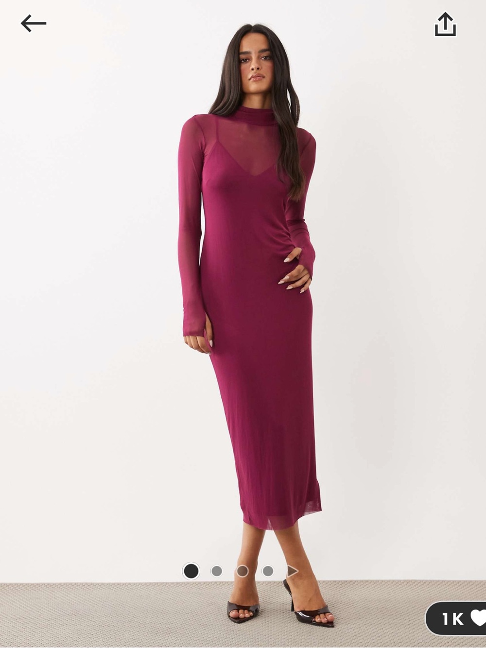 Women’s Midi Skirt — Magenta Slim Silhouette